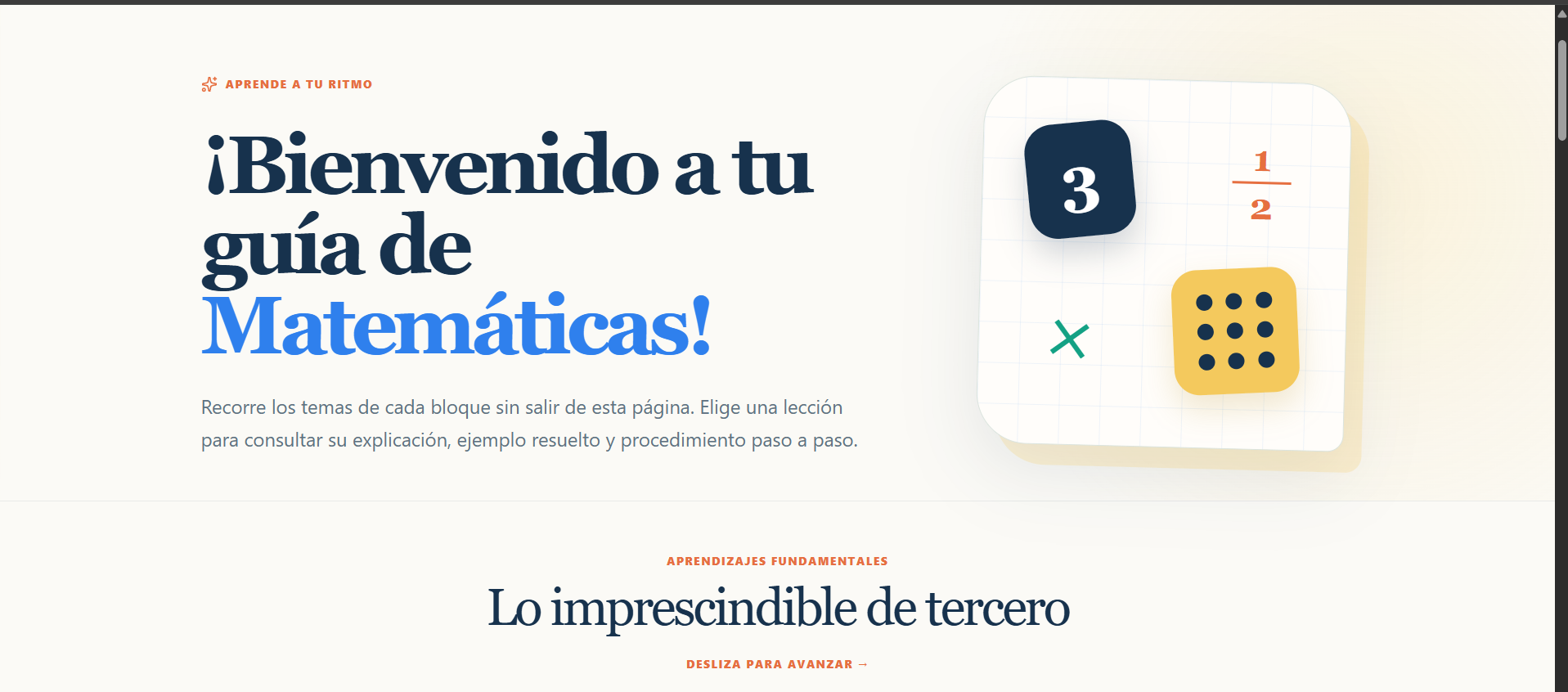 Captura de la plataforma educativa Matego